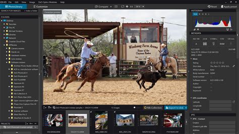 Exemple de presets dans DxO PhotoLab pour différents styles photographiques