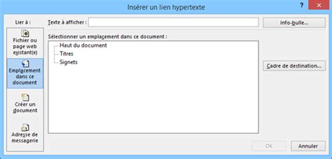 Schéma illustrant la création d'un lien hypertexte dans InDesign